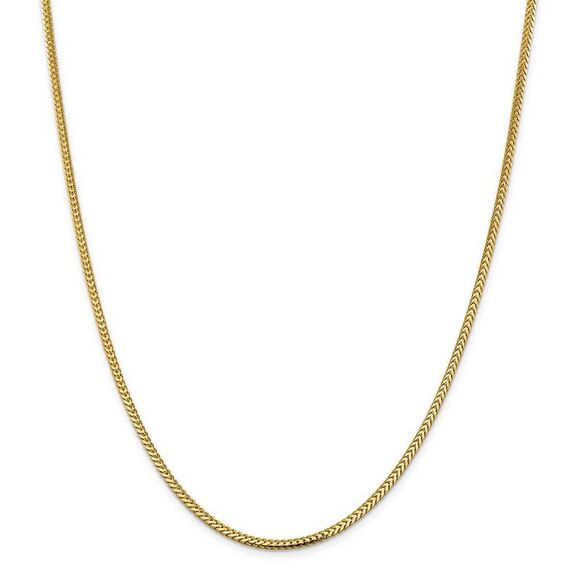 2.25mm 14k Yellow Gold Solid Franco Chain Necklace, 18 Inch - Picture 2 of 8